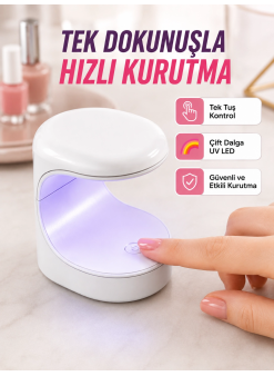 Mini Tırnak Kurutucu – Hızlı Kurutma İçin Uvled Işık Teknolojisi Yeni Nesil