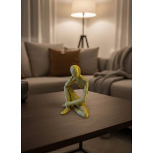 Minimal Sarı İnsan Figürü Biblo Ev Ve Ofis Dekoru