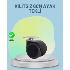 Mobilya Tekerleği 6 Cm Kilitsiz Tekli Satış