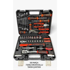 Model 58 Parça Lokma Anahtar Takımı 1-2 Ve 1-2 El Aletleri Seti 58 Parça