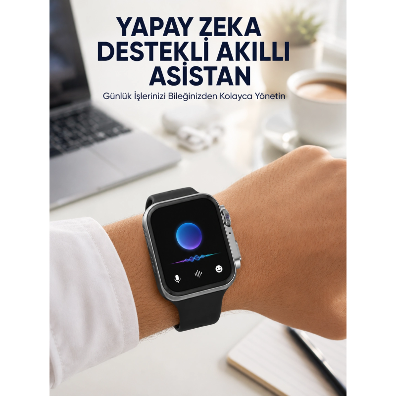 Modern Tasarımlı Akıllı Saat Uzun Pil Süresi Ve Net Ekran Yeni Nesil Modern Tasarımlı Akıllı Saat Uzun Pil Süresi Ve Net Ekran Yeni Nesil