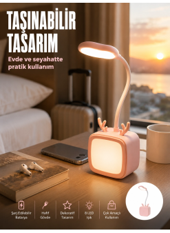 Modern Tasarımlı Şarj Edilebilir Led Gece Lambası