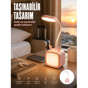 Modern Tasarımlı Şarj Edilebilir Led Gece Lambası