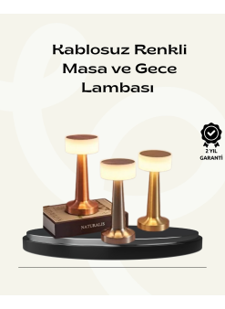 Modern Usb'li Kablosuz Masa Lambası – Minimalist Tasarım, 3 Farklı Parlaklık