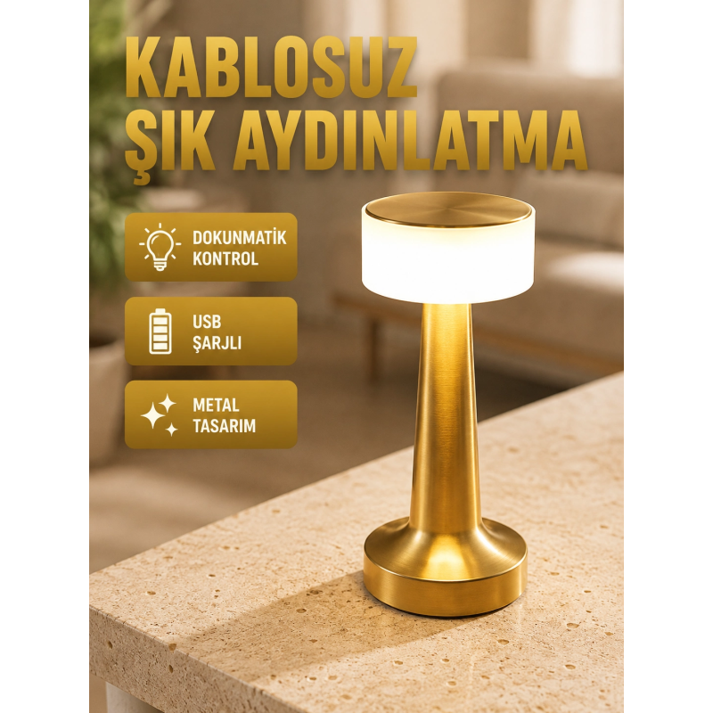 Modern Usbli Kablosuz Masa Lambası – Minimalist Tasarım, 3 Farklı Parlaklık Yeni Nesil Modern Usbli Kablosuz Masa Lambası – Minimalist Tasarım, 3 Farklı Parlaklık Yeni Nesil