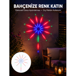 Modüler Rgb Led Duvar Işığı Havai Fişek Efektli Uzaktan Kumandalı Yeni Nesil