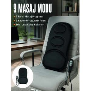 Motorlu Isıtmalı Masaj Minderi Masaj Modlu Ev, Ofis Ve Araç Koltuk Pedi