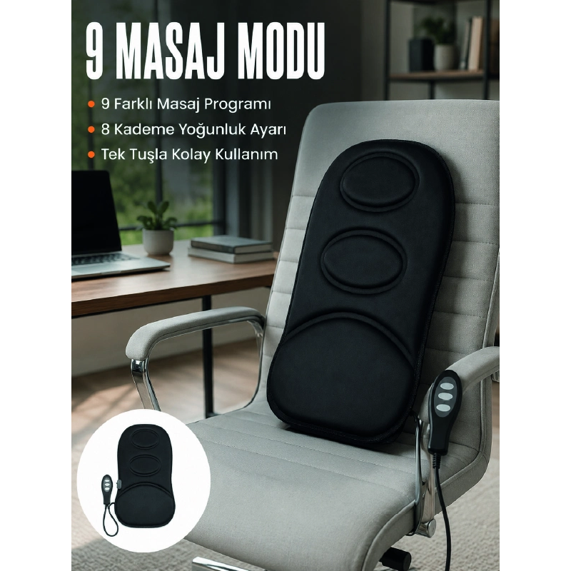 Motorlu Isıtmalı Masaj Minderi Masaj Modlu Ev, Ofis Ve Araç Koltuk Pedi Motorlu Isıtmalı Masaj Minderi Masaj Modlu Ev, Ofis Ve Araç Koltuk Pedi