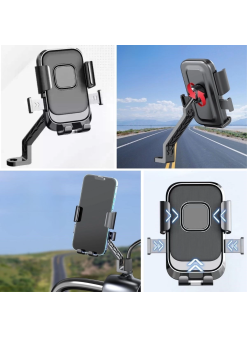 Motor,motosiklet,bisiklet ,scooter İçin 360 Derece Dönebilen Dikiz Aynası Versiyonu Telefon Tutucu Aparat