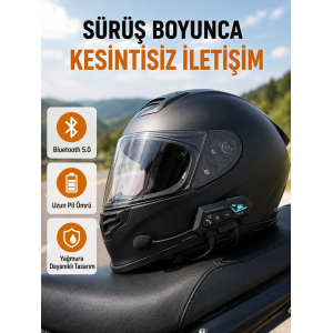 Motosiklet Kask Kulaklığı Bluetooth 5.0 Gürültü Önleme Ve Hızlı Bağlantı Yeni Nesil