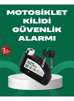 Motosiklet Scooter Bisiklet Tekerlek Disk Kilidi Alarmlı Güvenlik