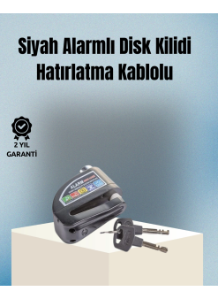 Motosiklet Ve Bisiklet İçin 6mm Pinli Alarmlı Disk Kilidi