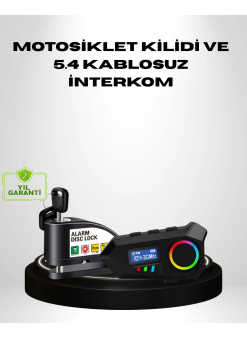 Motosiklet Ve Günlük Kullanım İçin Bluetooth Hoparlör Ve Disk Kilidi Seti