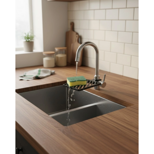 Mutfak Musluk Üstü Sünger Tutucu Tezgah Düzenleyici Organizer