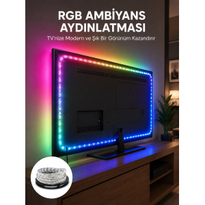 Müzikle Senkronize Led Şerit Tv Aydınlatma Yeni Nesil