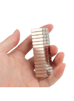 10 Adet 20x10x5 Mm Neodyum Magnet N35 Güçlü Mıknatıs Köşeli Ve Dayanıklı Nikel Kaplama