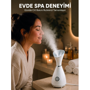 Nano İyonik Buhar Cihazı Tek Tuşla Kullanım Yüz Bakım Makinesi