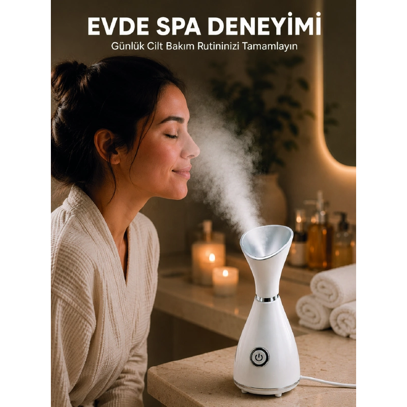 Nano İyonik Buhar Cihazı Tek Tuşla Kullanım Yüz Bakım Makinesi Nano İyonik Buhar Cihazı Tek Tuşla Kullanım Yüz Bakım Makinesi