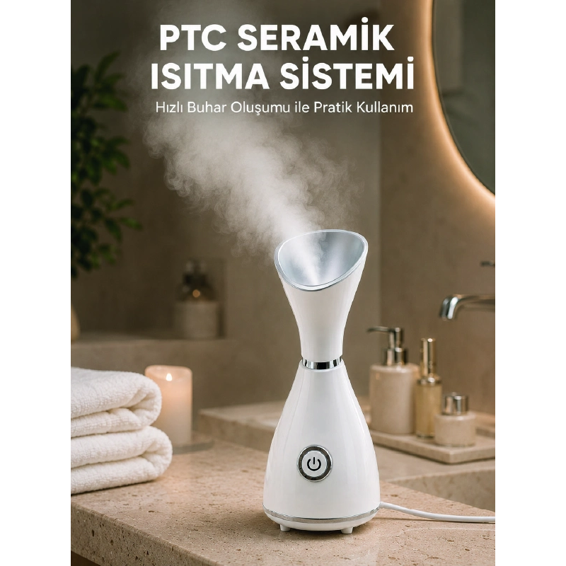 Nano İyonik Cilt Bakım Buhar Makinesi Ptc Isıtma Sistemli Nano İyonik Cilt Bakım Buhar Makinesi Ptc Isıtma Sistemli