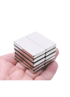 1 Adet 40x20x5mm Neodyum Magnet Güçlü N35 Mıknatıs Köşeli Nikel Kaplama