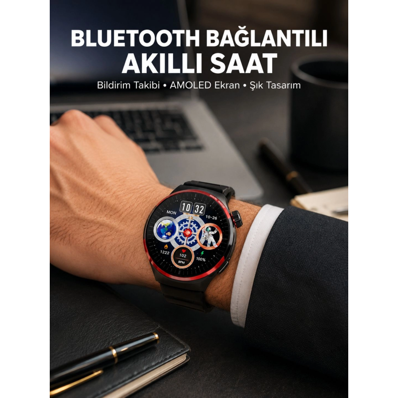 Nfc Destekli Akıllı Saat Amoled Ekranlı Şık Tasarım Yeni Nesil Nfc Destekli Akıllı Saat Amoled Ekranlı Şık Tasarım Yeni Nesil