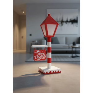 Noel Temalı Tabelalı Lamba Dekoratif Aydınlatma Yılbaşı Süsü