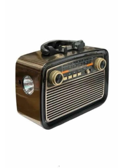 Nostalji Radyo Bluetooth Hoparlör Usb-sd Kart Giriş Led Fener Işıklı Bataryalı Pilli