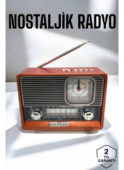 Nostaljik Görünümlü Usb Girişli Bluetooth Bağlantılı Radyo