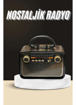 Nostaljik Radyo Bluetooth Bağlantılı Müzik Kutusu Ahşap