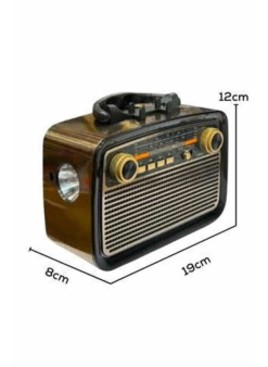 Nostaljik Radyo Bluetooth Bağlantılı Müzik Kutusu Ahşap