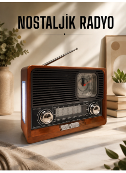 Nostaljik Radyo Usb,aux Ve Sd Kart Girişli Bluetooth Bağlantılı