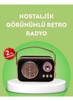 Nostaljik Retro Radyo – Bluetooth, Usb Ve Fm Özellikli Şık Tasarım