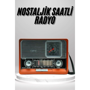 Nostaljik Vintage Radyo Taşınabilir Bluetooth Bağlantılı Hoparlör Radyo