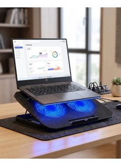 Notebook Soğutucu Fanlı Stand Usb Portlu 8 Kademe Laptop Sehpası