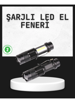 Odak Ayarlı 2000 Lümen Şarjlı Led El Feneri
