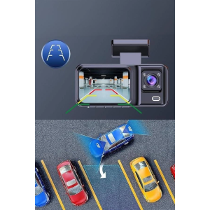 Ön Ve Arka Kameralı 2 İnç 1080p Full Hd Dvr Araç İçi Ekran