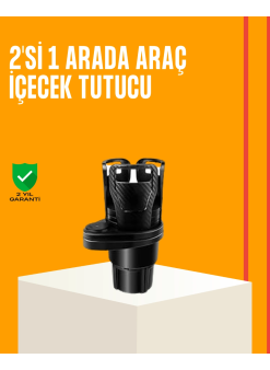 Oto Bardak Tutucu 360° Döner Çift Bölmeli Karbon Fiber Tasarım