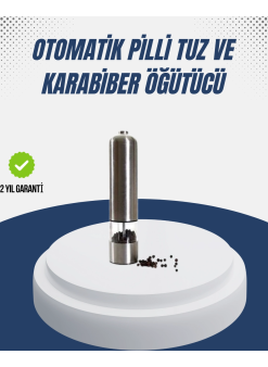 Otomatik Baharat Değirmeni Paslanmaz Gövde Ergonomik Tasarım