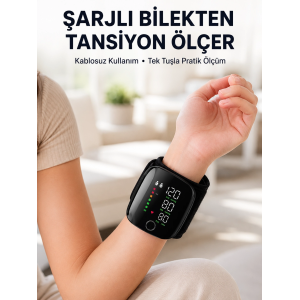 Otomatik Bilekten Tansiyon Ölçer Şarjlı Dijital Ölçüm Cihazı