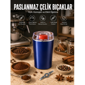Otomatik Kahve Ve Baharat Öğütücü Kolay Ve Taşınabilir