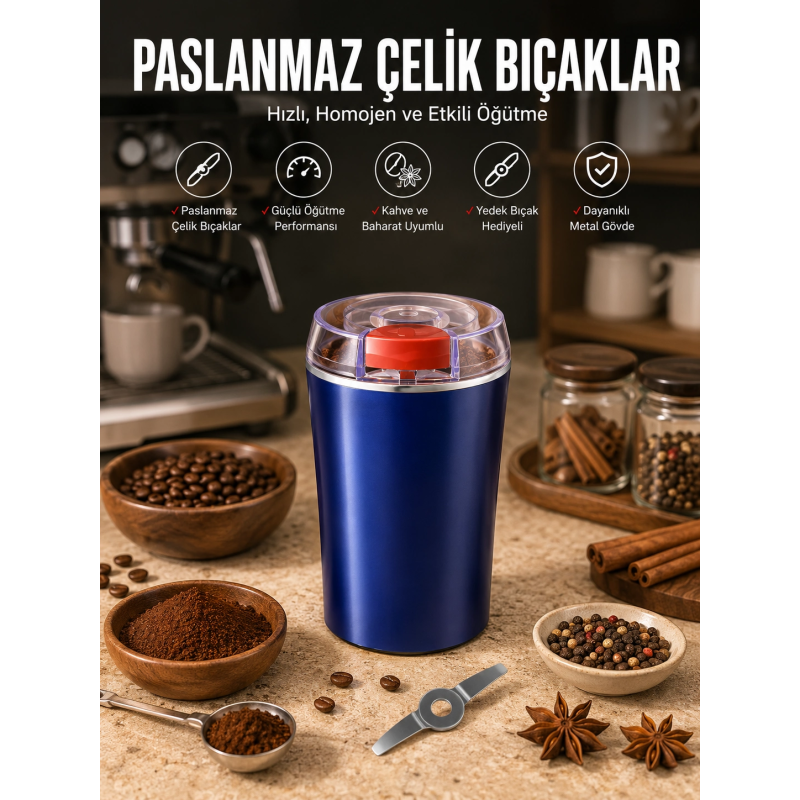 Otomatik Kahve Ve Baharat Öğütücü Kolay Ve Taşınabilir Otomatik Kahve Ve Baharat Öğütücü Kolay Ve Taşınabilir