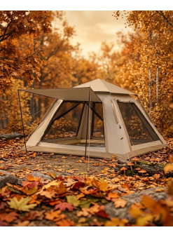 Otomatik Kamp Çadırı 240x240x160 Cm 6 Kişilik Geniş Hacimli Güneşlikli