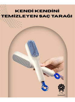Otomatik Temizlenen Ergonomik Saç Tarağı – Masaj Başlıklı