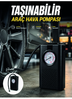 Otomobil Bisiklet Ve Motosiklet İçin Taşınabilir Lastik Hava Pompası