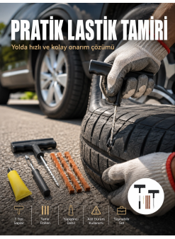 Otomobil Motosiklet Bisiklet İçin Güvenli Lastik Tamir Kiti
