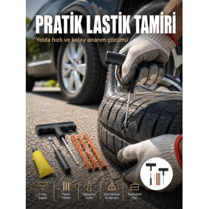 Otomobil Motosiklet Bisiklet İçin Güvenli Lastik Tamir Kiti