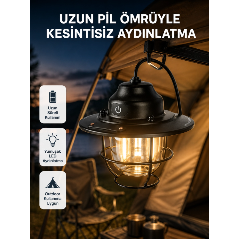 Outdoor Retro Kamp Işığı Uzun Ömürlü Pil Taşınabilir Suya Dayanıklı Outdoor Retro Kamp Işığı Uzun Ömürlü Pil Taşınabilir Suya Dayanıklı