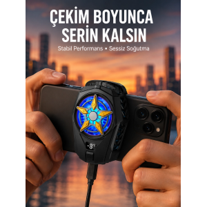 Oyunlar İçin Telefon Soğutucu – 65-85 Mm Uyumlu, Dijital Ekranlı Yeni Nesil