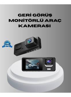 Park Modlu 3 Kameralı Araç Kayıt Cihazı 1080p Ön Kamera 2’’ Ekran