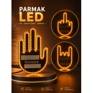 Parmak Led Amber Renkli Işık